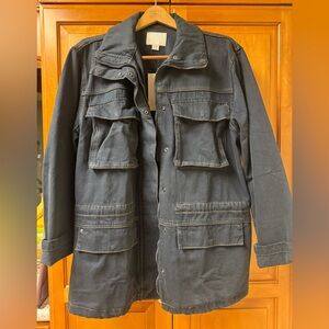 Zara topstitching pocket jacket